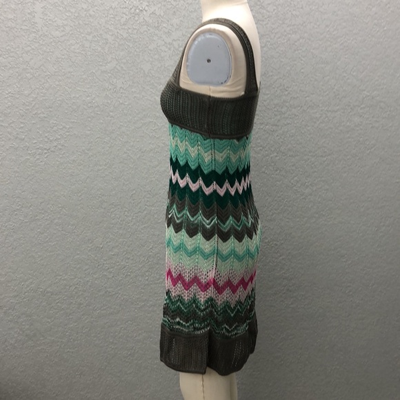 Missoni Multi Color Chevron Stripe Stretch Knit Dress Women’s Euro 38 - Picture 3 of 13